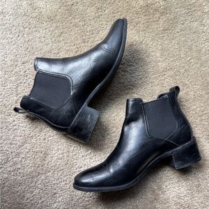 Cole Haan Women’s Black Leather Ankle Boots, Size 11